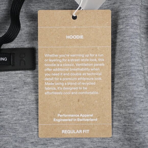 On Running Relaxed Fit Hoodie in Heather Grey - Women's Size Small (NWT) - Picture 9 of 12